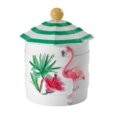 Avanti Flamingo Paradise Hand Painted Bathroom Canister Color Pink   DP1201202315032949M