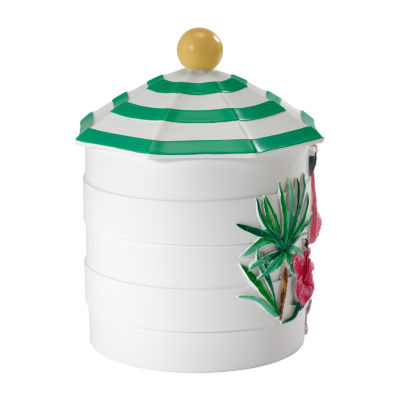 Avanti Flamingo Paradise Hand Painted Bathroom Canister