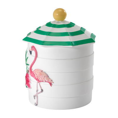 Avanti Flamingo Paradise Hand Painted Bathroom Canister