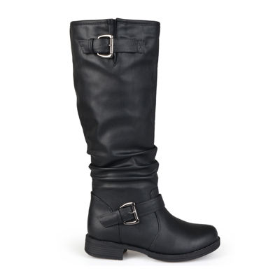 Journee Collection Womens Stormy Buckle-Accented Riding Boots