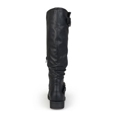 Journee Collection Womens Stormy Buckle-Accented Riding Boots