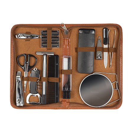 Harry Koenig Harry D. Koenig Men's Deluxe 16pc Travel Kit In Black