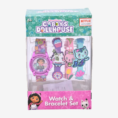 Nickelodeon Gabby's Dollhouse Girls Digital Multicolor 4-pc. Watch Boxed Set Gab40001