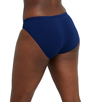 Classic Navy Color Wide Waistband Womens Bikini Panty with Factory