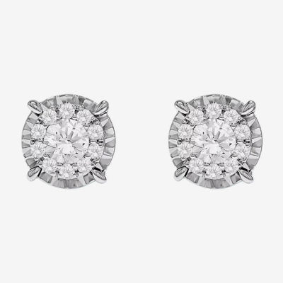 (I / SI2) 1 CT. T.W. Lab Grown White Diamond 10K Gold 7.8mm Stud Earrings