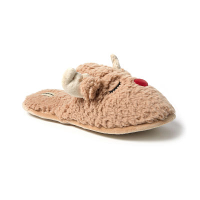 Dearfoams Mens Memory Foam Slip-On Slippers