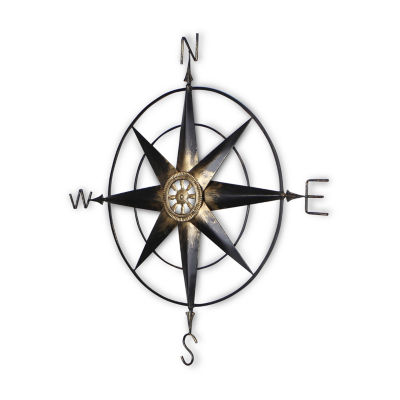 Cheungs Large Elegant Décor Compass Metal Wall Art