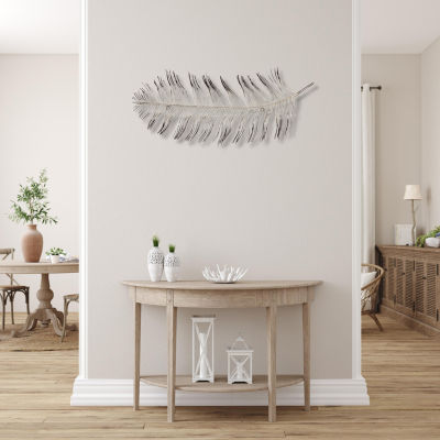 Peacock Feather Decor Animals Metal Wall Art