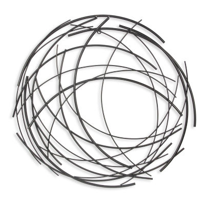 Cheungs Denine Black Abstract Round Metal Wall Art