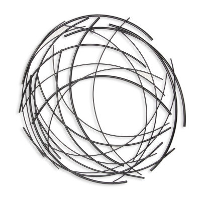 Cheungs Denine Black Abstract Round Metal Wall Art