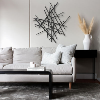 Cheungs Avalon Black Abstract Metal Wall Art