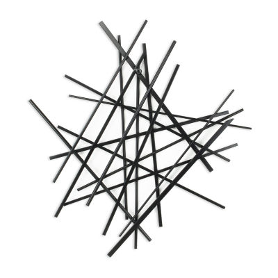 Cheungs Avalon Black Abstract Metal Wall Art