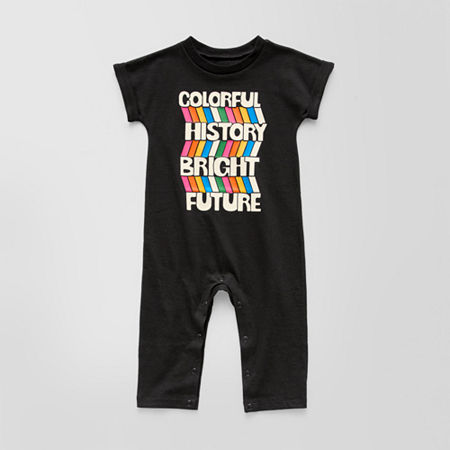 Hope & Wonder Black History Month Baby 'Colorful History Bright Future' Jumpsuit, Newborn, Black