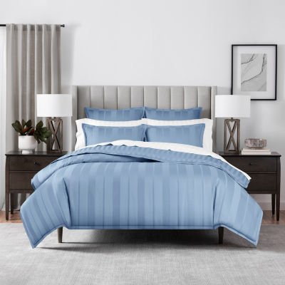 Fieldcrest Heritage Classic Stripe 3pc.  400tc Cotton Duvet Cover Set