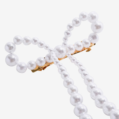 Bijoux Bar Bow White Barrette