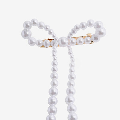 Bijoux Bar Bow White Barrette