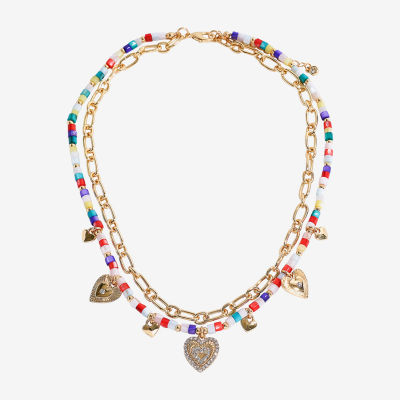 Arizona Gold Tone Womens 16 Inch Strand Necklace