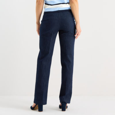 Liz Claiborne Womens Tall Straight Mid Rise Trouser