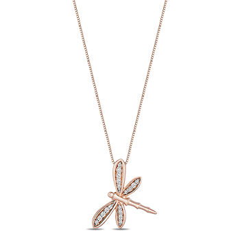 Disney Mulan Inspired Diamond Pendant Rose Gold 1/10 Cttw | Enchanted Disney Fine Jewelry