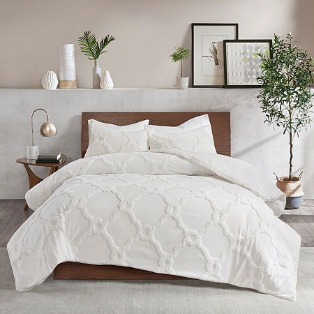 Madison Park Nollie 3-pc. Geometric Comforter Set, One Size, White