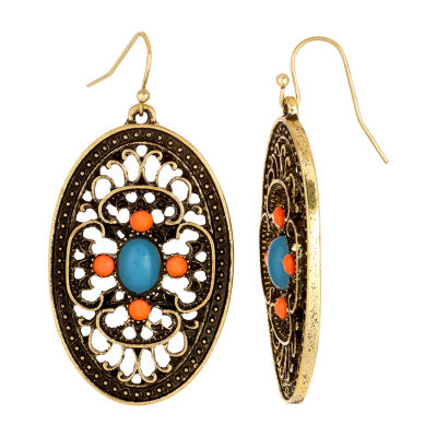 1928 Gold Tone Womens Drop Earrings