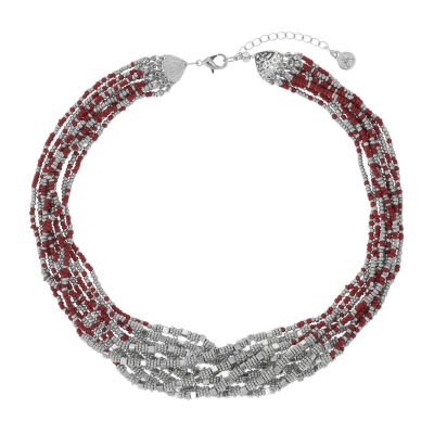 Mixit 17 Inch Bead Collar Necklace