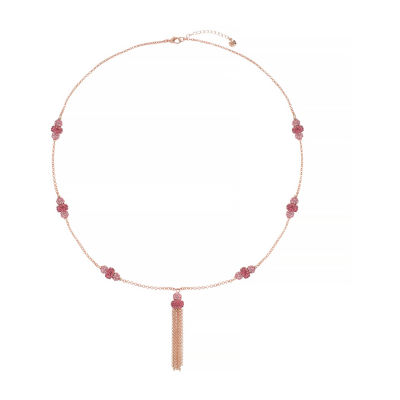 Monet Jewelry Womens Pink 32 Inch Strand Necklace