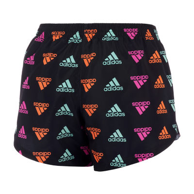 adidas Big Girls Mid Rise Adjustable Waist Running Short