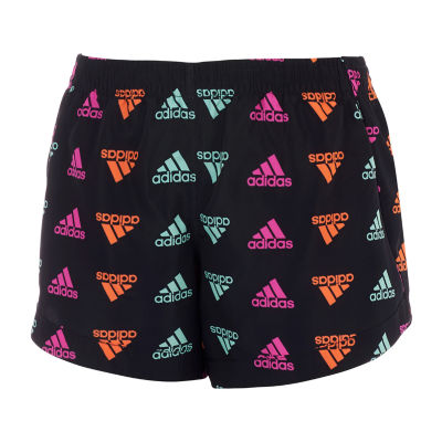 adidas Big Girls Mid Rise Adjustable Waist Running Short