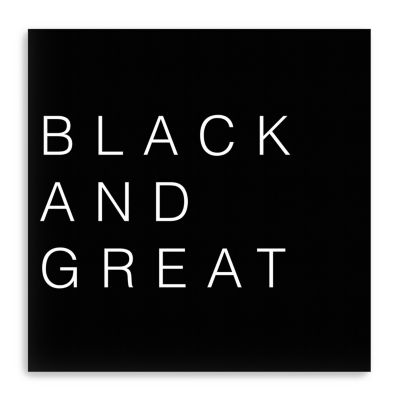 20X20 Black And Great Canvas Wall Art