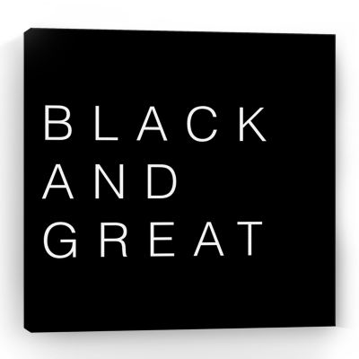 20X20 Black And Great Canvas Wall Art