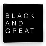 20X20 Black And Great Canvas Wall Art