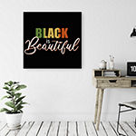 20X20 Black Is Beautiful Canvas Wall Art