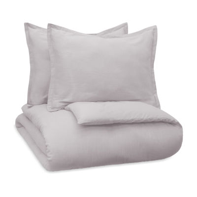 Vue Lark Solid 3pc Cotton Duvet Set