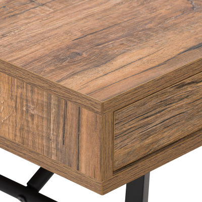 Auston Wood Top Single Drawer Desk