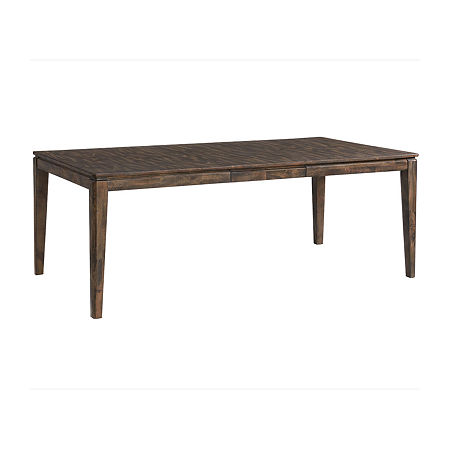 Pasadena Rectangular Wood-Top Dining Table, One Size, Brown