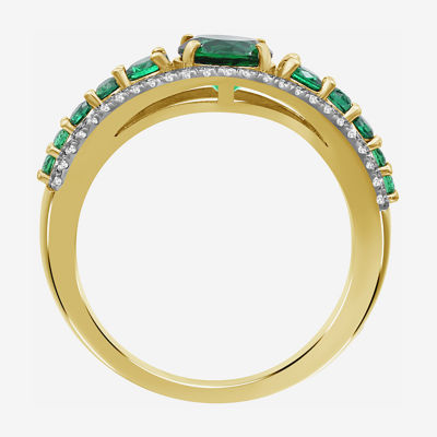 Womens Gemstone & 1/4 CT. T.W. Lab-Grown Diamond 10K Gold Cocktail Ring