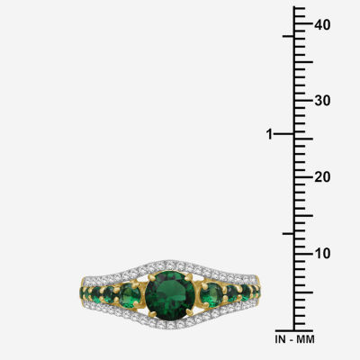 Womens Gemstone & 1/4 CT. T.W. Lab-Grown Diamond 10K Gold Cocktail Ring