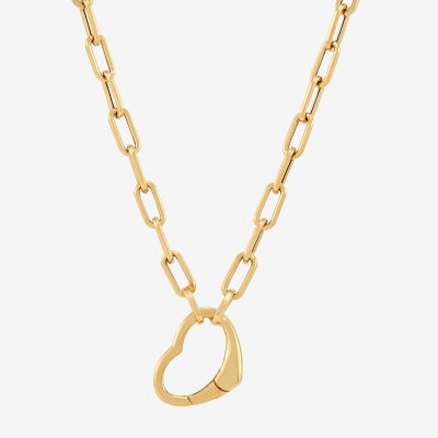 Made in Italy Womens 14K Gold Heart Pendant Necklace