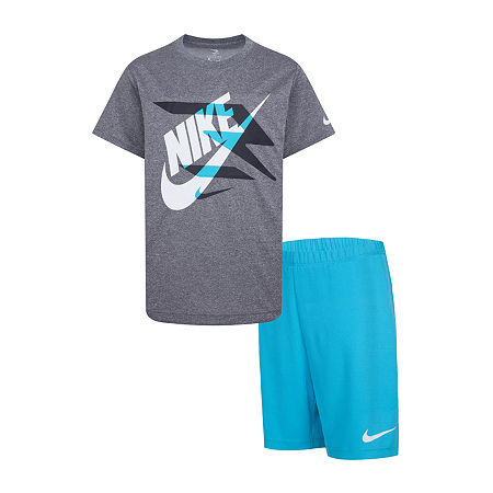 Nike 3BRAND by Russell Wilson Big Boys 2-pc. Short Set, Small, Blue