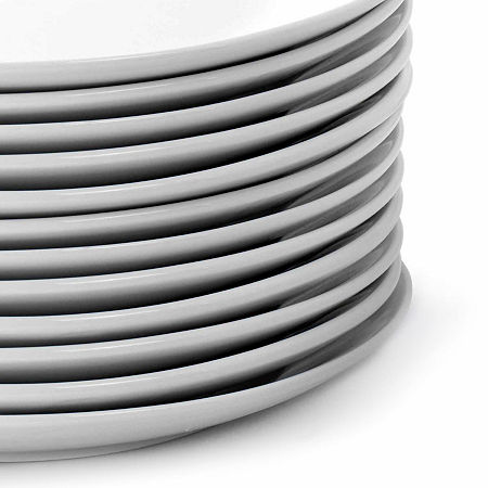 Elama Professional Kitchen 12-pc. Stoneware Salad Plate, One Size, White