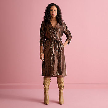 Bold Elements x Ally Brooke Womens Belted Sequin Lightweight Bold Elements x Ally Brooke Womens Belted Sequin Lightweight