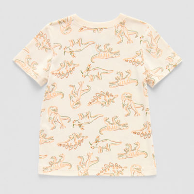 Okie Dokie Toddler & Little Boys Crew Neck Short Sleeve Regular Fit Graphic T-Shirt