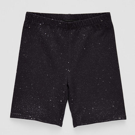 Thereabouts Little & Big Girls Shine 6" Bike Short, Large (14), Black