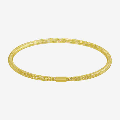 Made in Italy Womens 10K Gold Stretch Bracelet