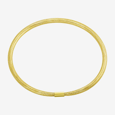 Made in Italy Womens 10K Gold Stretch Bracelet