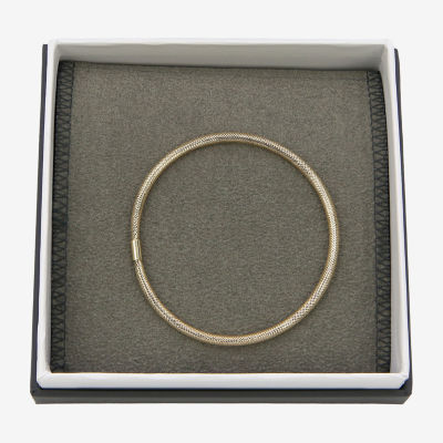 Made in Italy Womens 10K Gold Stretch Bracelet