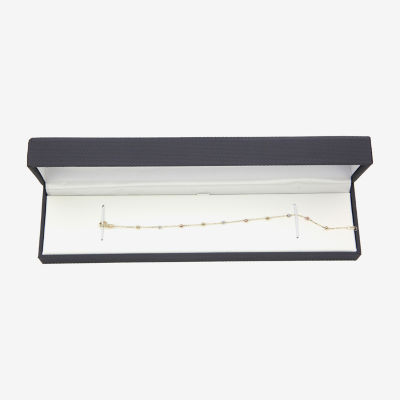 Womens 14K Tri-Color Gold 7.5 Inch Semisolid Cable Chain Bracelet