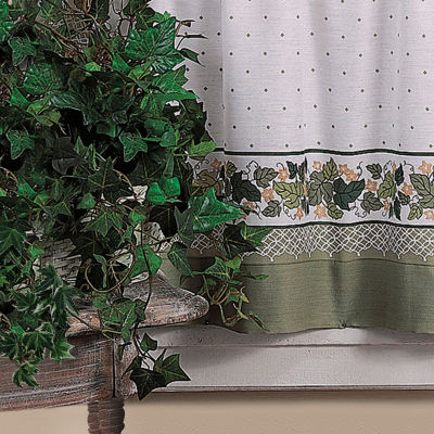 CHF Cottage 3-pc. Rod Pocket Kitchen Curtains & Drapes Window Set