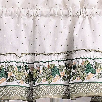 CHF Cottage 3-pc. Rod Pocket Kitchen Curtains & Drapes Window Set